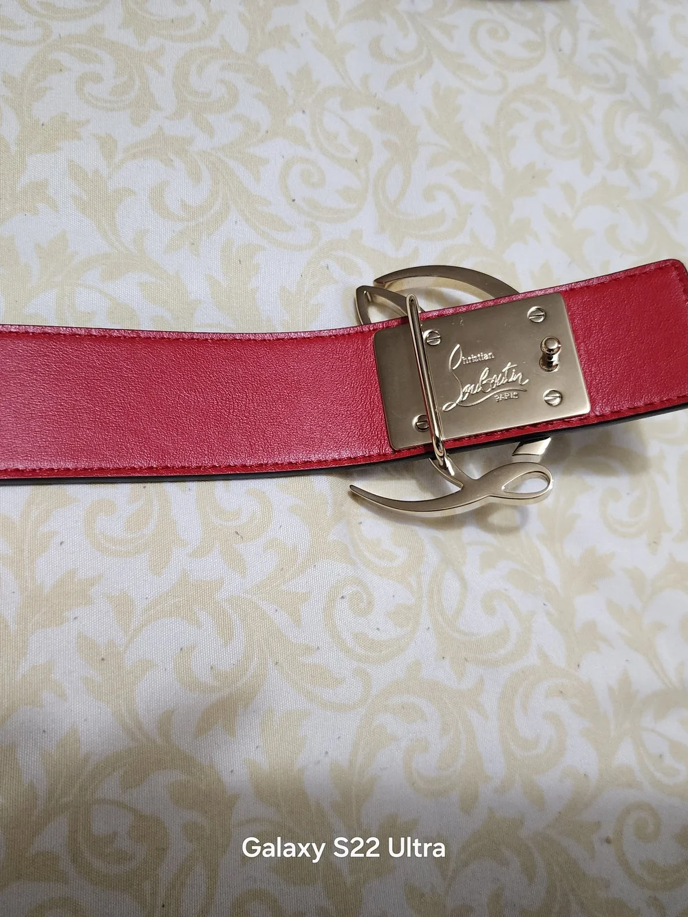 Christian Louboutin Leopard Print Leather Belt - Brown and Black